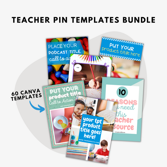 60 Teacher Pinterest Templates BUNDLE