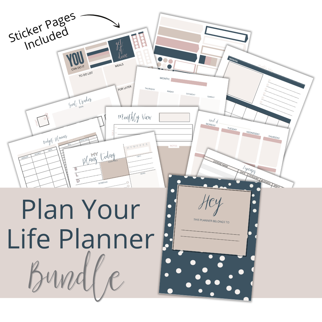 Plan Your Life! Planner BUNDLE | Printable Planner Pages